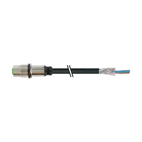 Murrelektronik M12 MALE 90 Degree SHIELDED WIREABLE SCREW TERM., 8-pol. max.0.5 sq mm 6-8mm 7000-13611-6410100 - main